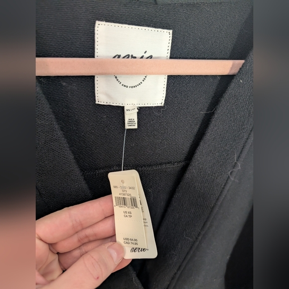 Aerie Black Button-Front Cardigan NWT - Picture 2 of 10